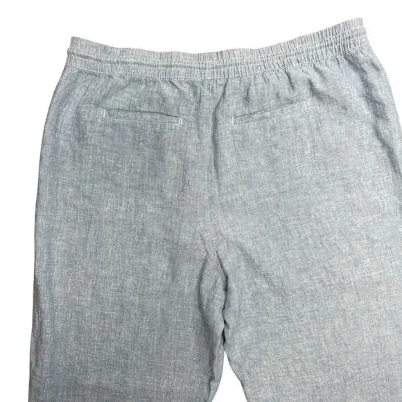 Athleta Retreat 100% Linen Pants Women Plus Size 22 High Rise Wide Leg Pull On - Picture 5 of 9